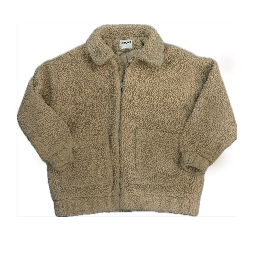 I AM GIA teddy jacket small oversized